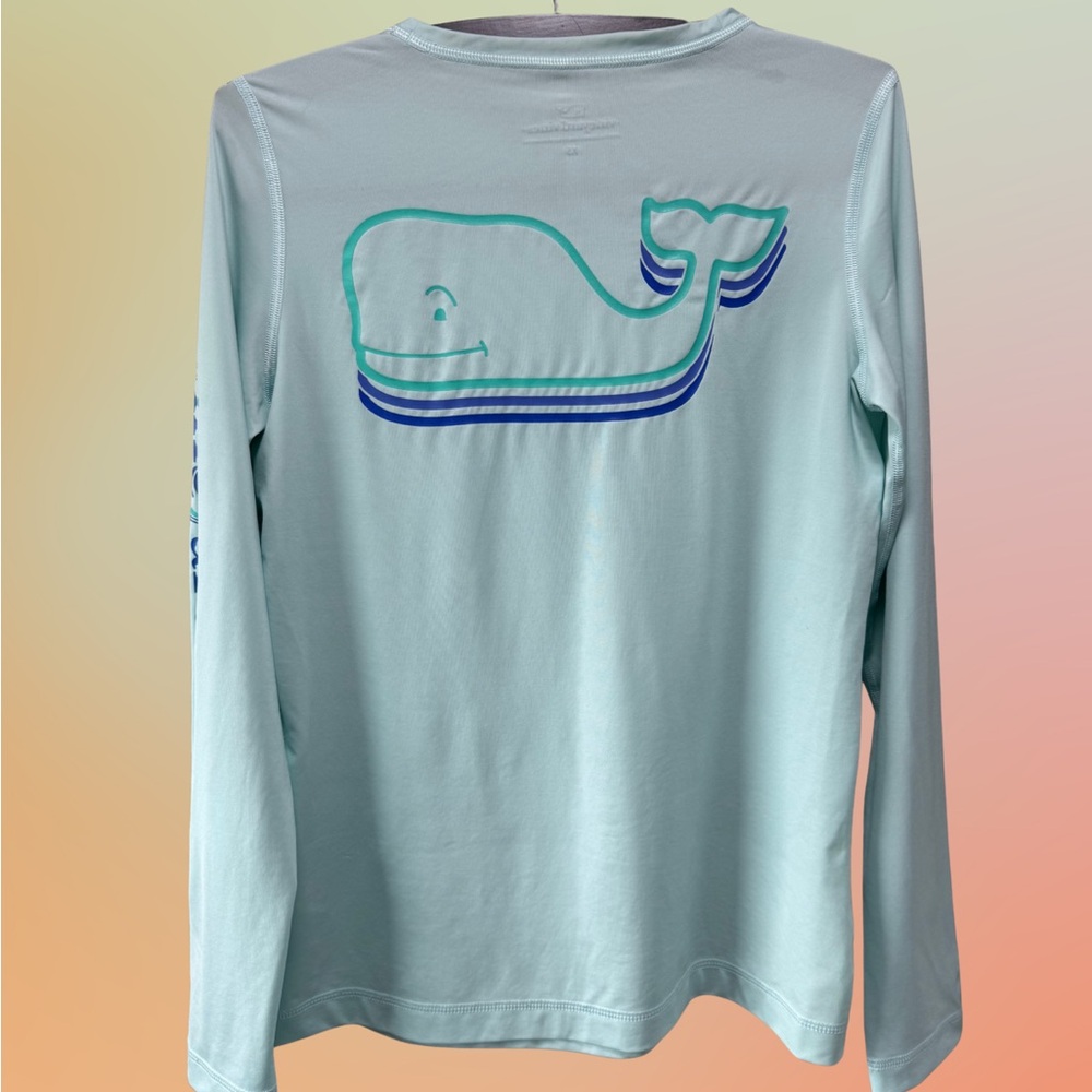 Vineyard Vines - Aqua Long Sleeve Performance Tee - Picture 3 of 3